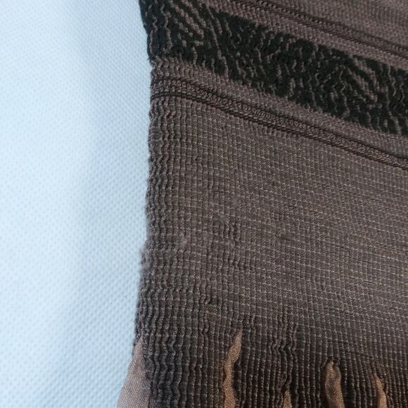 Lapis Smocked Sleeveless Brown Embroidered Dress Boho Festival Size OS - Picture 6 of 9